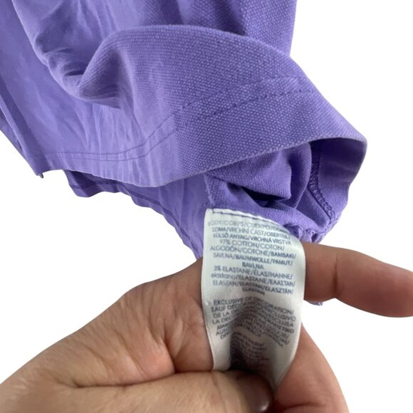 Chaps Mens Short Sleeve Polo Shirt L Purple Stretch Cotton Blend Casual Golf - Picture 5 of 8